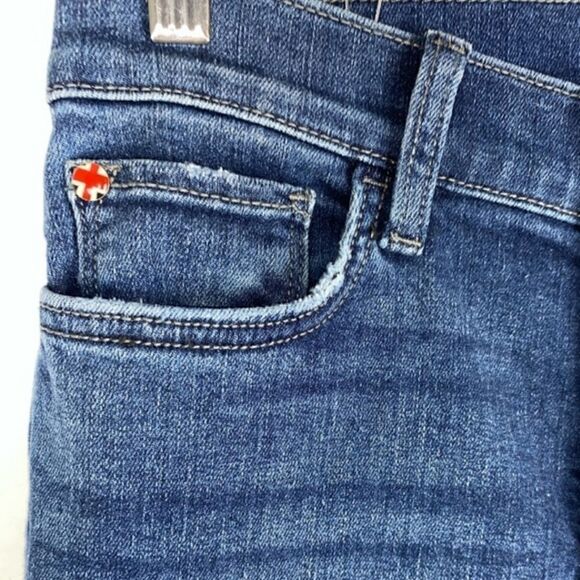 Hudson Amina Mid-Rise Bermuda Shorts Raw Hem Size 25 - Picture 5 of 5